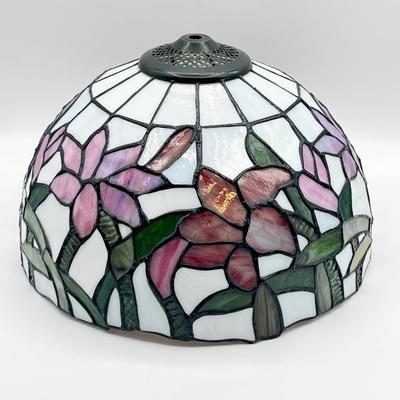 Tiffany Style Floral Lampshade ~ Stained Glass Shade
