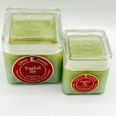 CIRCLE E CANDLES ~ English Ivy ~ Set Of Two (2)