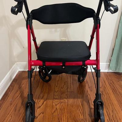 Heavy Duty Rollator Walker with Seat & Storage