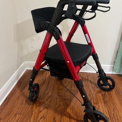 Heavy Duty Rollator Walker with Seat & Storage