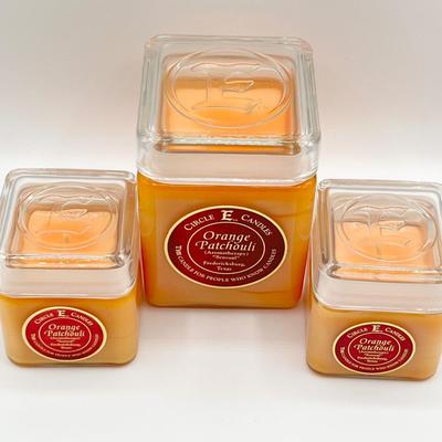 CIRCLE E CANDLES ~ Orange Patchouli ~ Set Of Three (3)