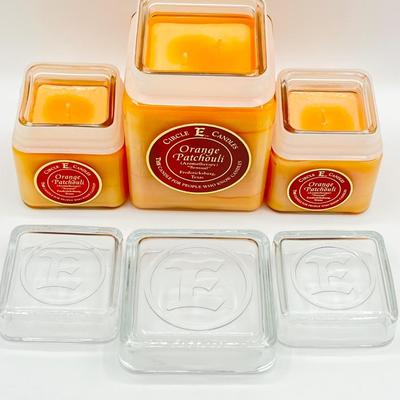 CIRCLE E CANDLES ~ Orange Patchouli ~ Set Of Three (3)