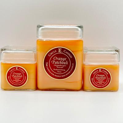CIRCLE E CANDLES ~ Orange Patchouli ~ Set Of Three (3)