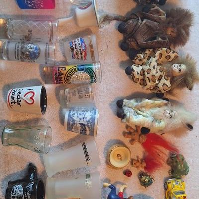 shot glasses and misc