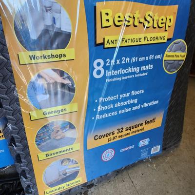 2 Packs Best-Step Anti Fatigue Flooring Interlocking Mats 8 2ft x2ft per pkg