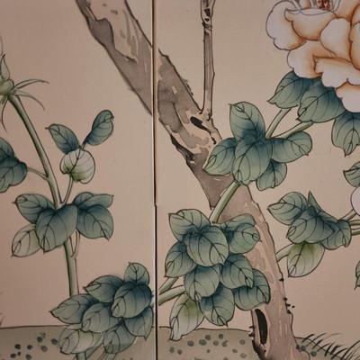 4 Folding Panels Asian Wall Art 72" x36"
