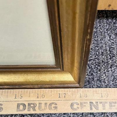 Framed Wall Art Botanical Apple Print gold frame