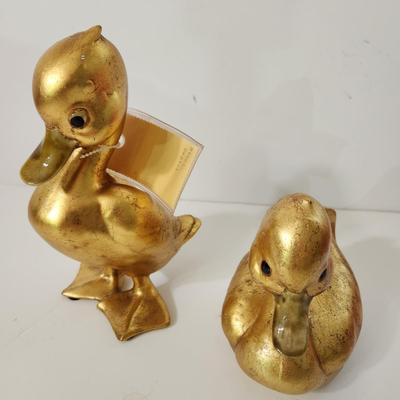 Pair Vintage McFarlin Golden Ducks with Tag