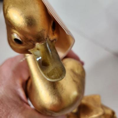 Pair Vintage McFarlin Golden Ducks with Tag