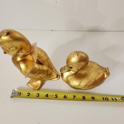 Pair Vintage McFarlin Golden Ducks with Tag