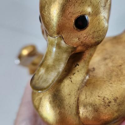 Pair Vintage McFarlin Golden Ducks with Tag