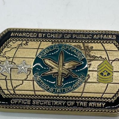 Challenge Coin Army Chief of Public Affairs Secretary of Army