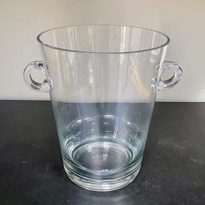 Heavy Clear Glass Ice Bucket