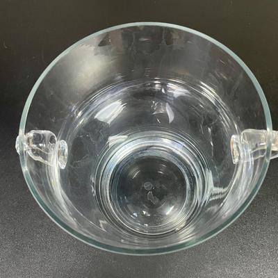 Heavy Clear Glass Ice Bucket