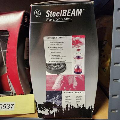 Lot of 3 New Coleman GE SteelBEAM battery lanterns Camping