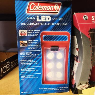 Lot of 3 New Coleman GE SteelBEAM battery lanterns Camping
