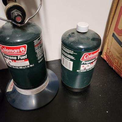 Lot of 3 Coleman Propane Camping Lanterns + 1 Full tank