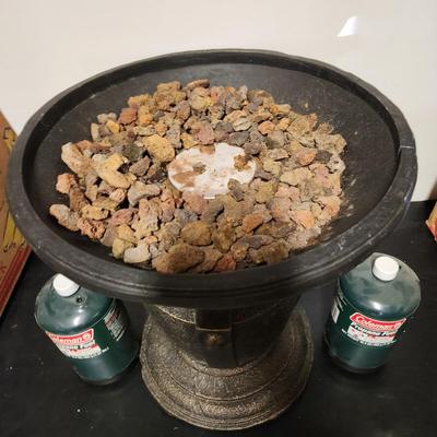 Propane Gas Patio Outdoor Mini Fire Pit W 2 Full Tanks 14" dia. X 15" H