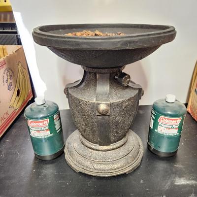 Propane Gas Patio Outdoor Mini Fire Pit W 2 Full Tanks 14" dia. X 15" H