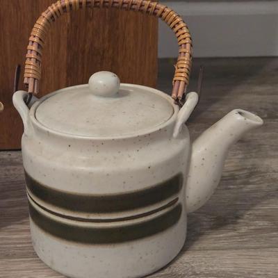 (2) Pottery Teapots