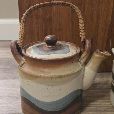 (2) Pottery Teapots