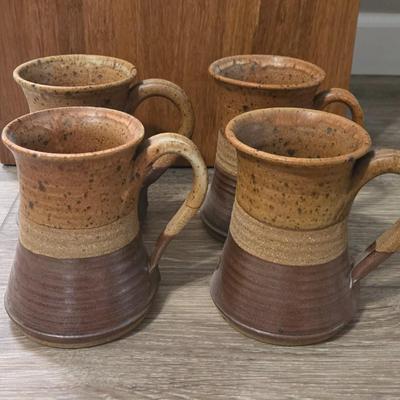 (4) Pottery Mugs