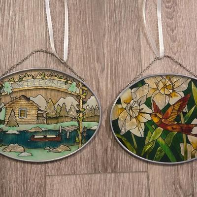 (2) Stained Glass Sun Catchers
