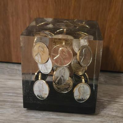 Suspended Penny Paperweight