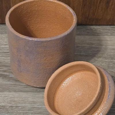 Frog Top Pottery Jar