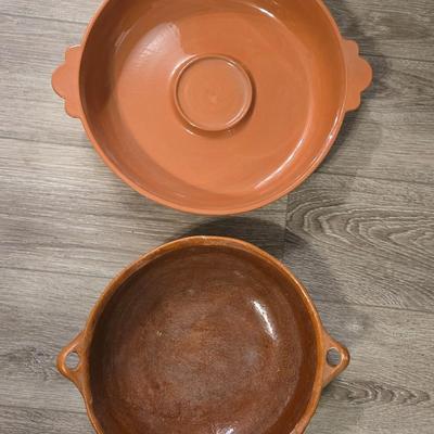 (2) Terracotta Serving Dishes