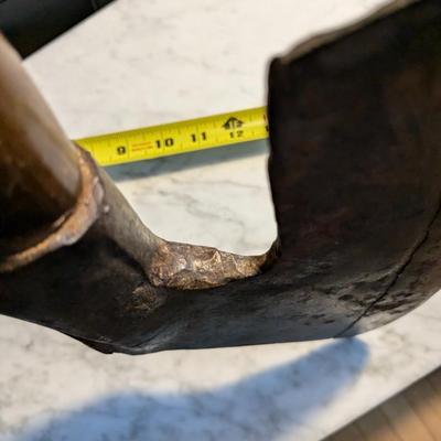ANTIQUE GOOSE WING HEWING BROAD AXE IN GERMAN FORM