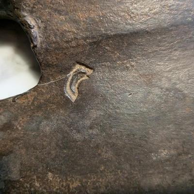 ANTIQUE GOOSE WING HEWING BROAD AXE IN GERMAN FORM