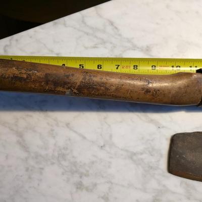 ANTIQUE GOOSE WING HEWING BROAD AXE IN GERMAN FORM