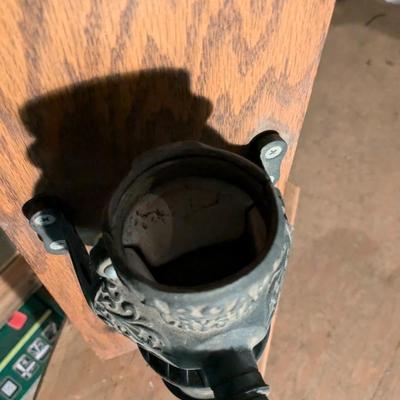 Rare Arcade Crystal Wall Mount Cast Iron Coffee Grinder