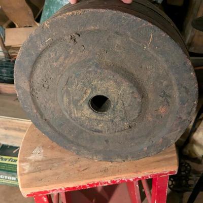 Antique 1' Wooden Wheel