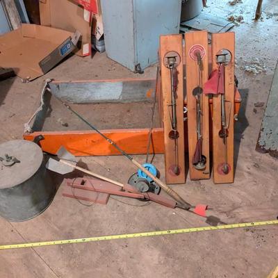 Vintage Ice Fishing Kit