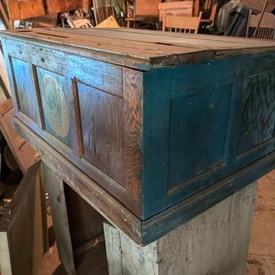 Rare J&P Coats General Store Countertop Oak Antique 6 Drawer Spool Cabinet