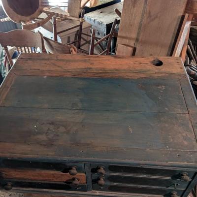 Rare J&P Coats General Store Countertop Oak Antique 6 Drawer Spool Cabinet
