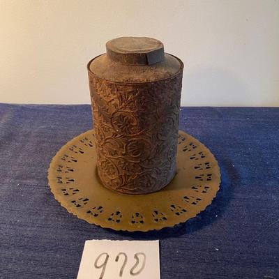 Vintage Embossed Tin