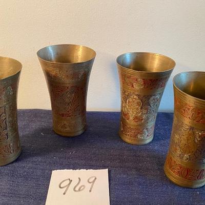 Vintage Brass Cups