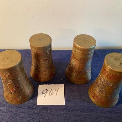 Vintage Brass Cups