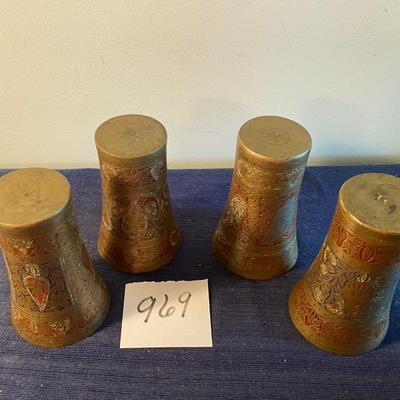 Vintage Brass Cups