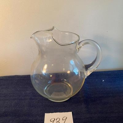 Vintage Glass Ball Pitcher