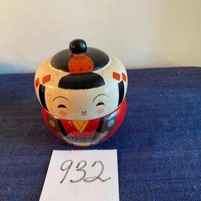Kokeshi Japan Doll Jubako Box-cracked Top