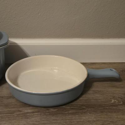 Ceramic Dutch Ovens (2) and Skillet