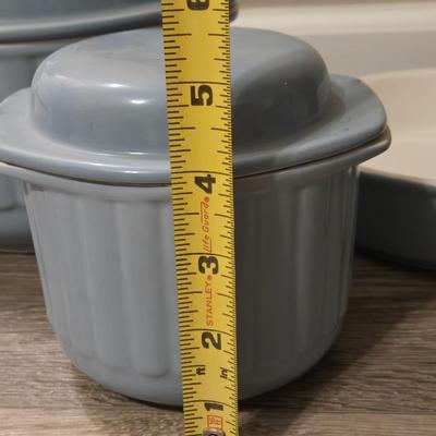 Ceramic Dutch Ovens (2) and Skillet