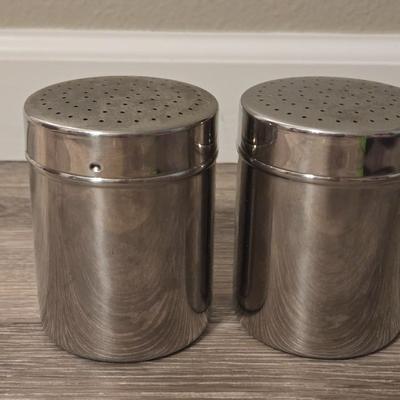 (2) Stainless Shakers