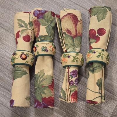 Napkins with Matching Napkin Rings