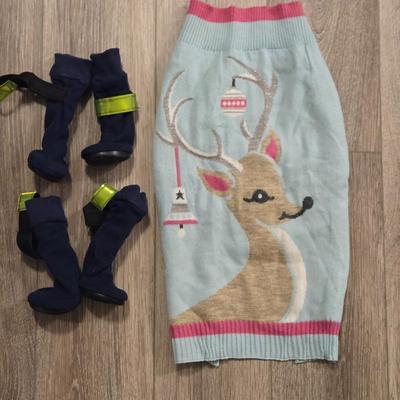 Large Pet Sweater and Booties