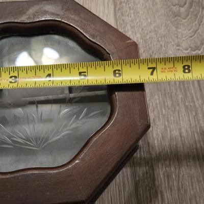 (2) Wood & Glass Jewelry Boxes